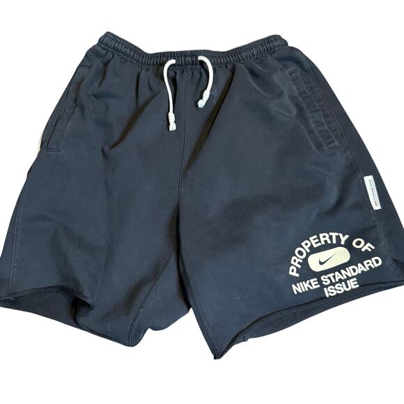 Nike Dri-FIT Standard Issue Basketball Shorts, French Terry Black, Men's Size XL - Picture 2 of 9